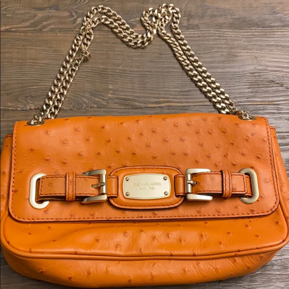Orange Michael Kors purse